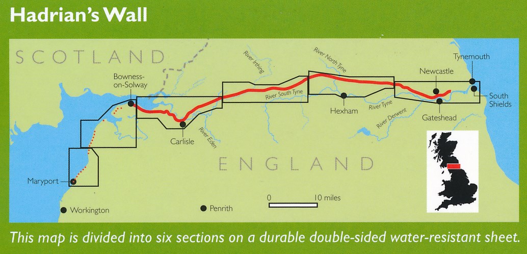 Hadrians Wall Map Walking In Hadrians Footsteps A Balanced 
